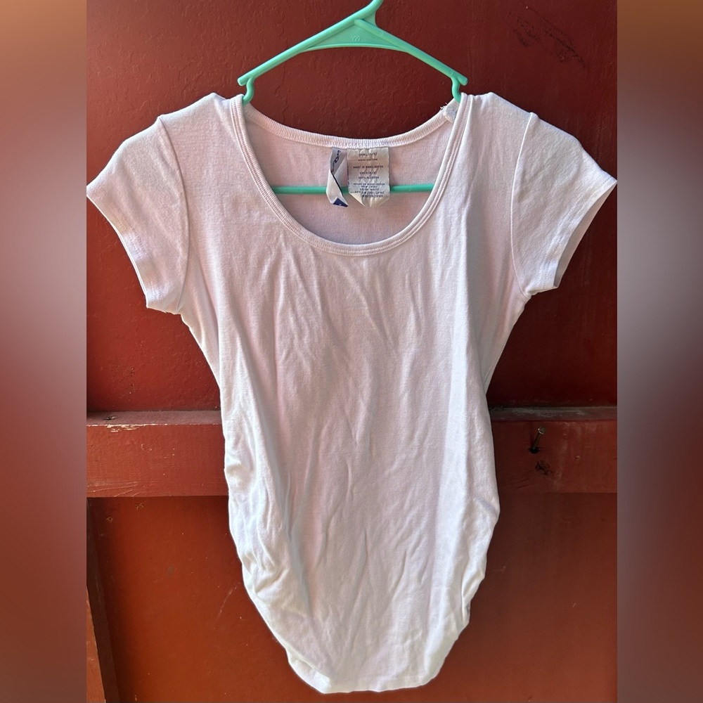Planet Motherhood White Short Sleeve Tee